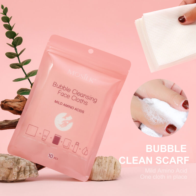 Bubble cleansing face cloths