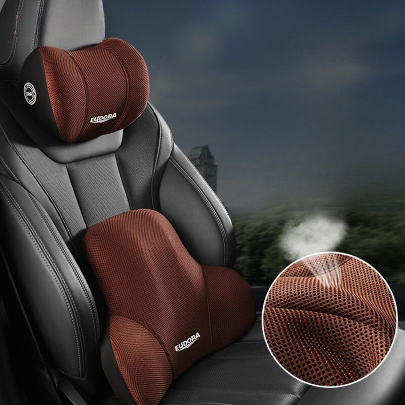 Car Headrest & Lumbar Support Cushion, Car Neck Pillow Kit - Image 7