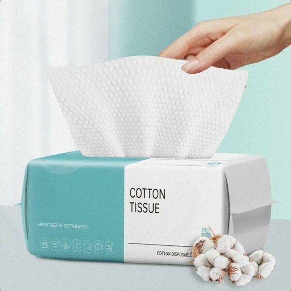 Disposable Face TowelCotton Facial Dry Wipe for Sensitive Skin Facial Tissues for Skin Care Facial Cleansing Makeup Wipes Makeup Remover Towels Upgraded and Thickened