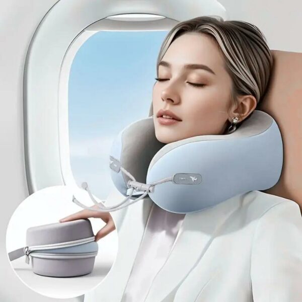 3-in-1 Neck Pillow With Hidden Storage Pocket Detachable Hypoallergenic Cover Ergonomic Cervical Support For Airplane Office Nap Pressure Relief Nordic Travel Pillow