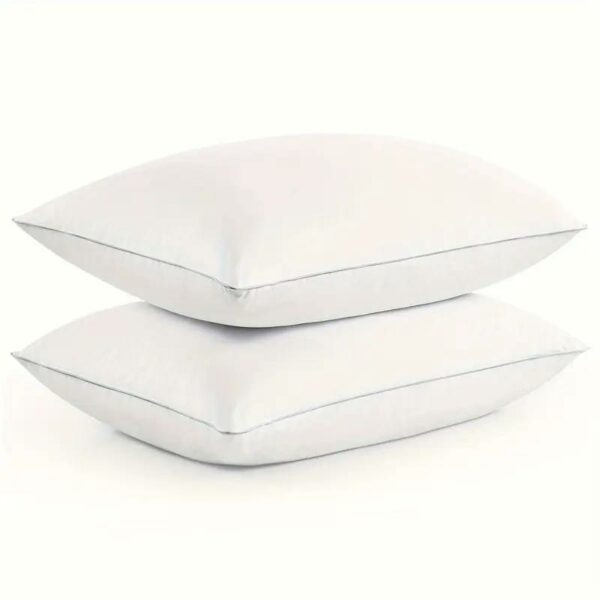 [Soft Goose Down Pillows] Soft Queen Size Goose Down Feather Pillows, Set Of 2, 100% Cotton Shell, Hotel Pillows for Back, Stomach Or Side Sleepers