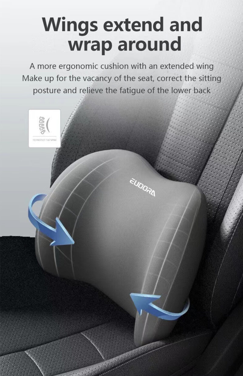 Car Lumbar Support Pillow and Car Neck Pillow Kit - Image 2