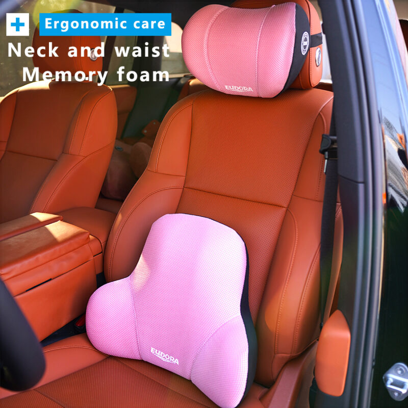 Car Headrest & Lumbar Support Cushion, Car Neck Pillow Kit - Image 2