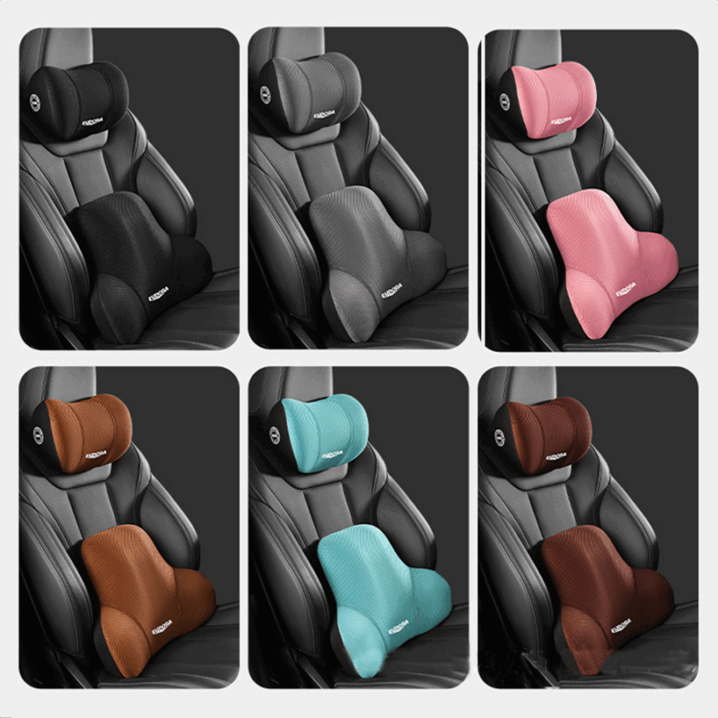 Car Headrest & Lumbar Support Cushion, Car Neck Pillow Kit - Image 5