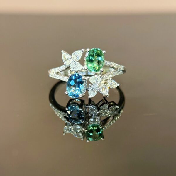 18K White Gold Paraiba Tourmaline 0.350ct Ring